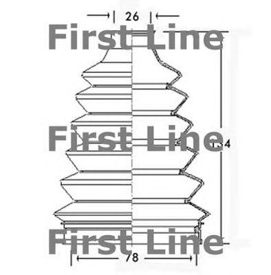 FIRST LINE fcb2337 -  Пыльник, приводной вал
